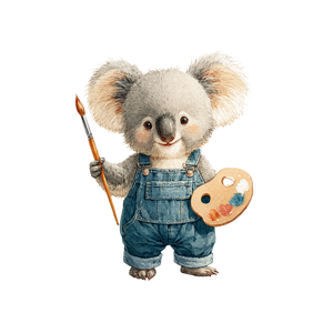 Painter Koala Vinyl Car Decal Sticker – Waterproof & UV-Resistant 3.4133333333333336"
