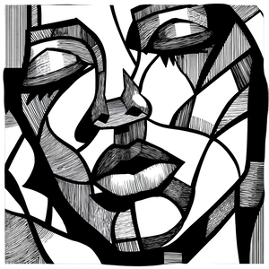 Cubist Kiss Portrait Vinyl Car Decal Sticker – Waterproof & UV-Resistant 3.4133333333333336" Cubist Kiss Portrait Vinyl Car Decal Sticker – Waterproof & UV-Resistant 3.4133333333333336"