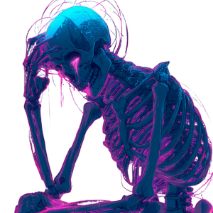 Dark Neon Skeletons Vinyl Car Decal Sticker – Waterproof & UV-Resistant 3.4133333333333336"