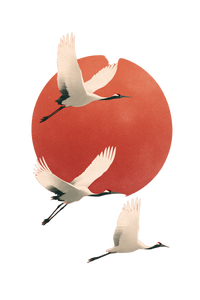 Serene Cranes Flight Vinyl Car Decal Sticker – Waterproof & UV-Resistant 8.96"