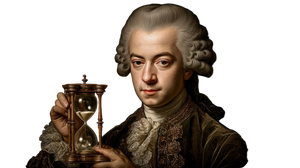 Mozart With Hourglass Vinyl Car Decal Sticker – Waterproof & UV-Resistant 2.72"