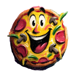 Smiling Pizza Slice V3 Vinyl Car Decal Sticker – Waterproof & UV-Resistant 3.4133333333333336"