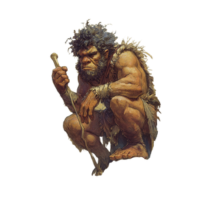 Caveman With Bone Vinyl Car Decal Sticker – Waterproof & UV-Resistant 3.4133333333333336"