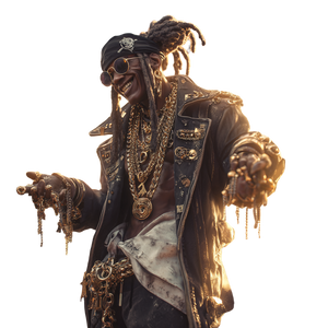 Pirate Rapper Captain Vinyl Car Decal Sticker – Waterproof & UV-Resistant 6.826666666666667"