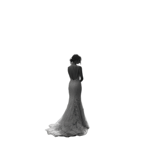 Wedding Dress Girl V2 Vinyl Car Decal Sticker – Waterproof & UV-Resistant 3.4133333333333336"