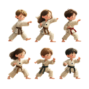 Taekwondo Kids V4 Vinyl Car Decal Sticker – Waterproof & UV-Resistant 6.826666666666667"