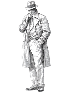 1940'S Detective Vinyl Car Decal Sticker – Waterproof & UV-Resistant 4.1066666666666665" 1940'S Detective Vinyl Car Decal Sticker – Waterproof & UV-Resistant 4.1066666666666665"