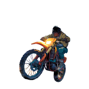 Anime-Style Rider Vinyl Car Decal Sticker – Waterproof & UV-Resistant 6.826666666666667"