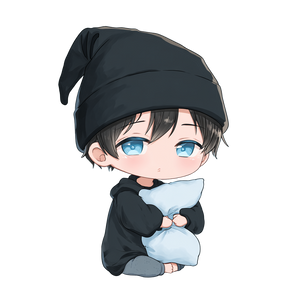 Sleepy Anime Boy Vinyl Car Decal Sticker – Waterproof & UV-Resistant 3.4133333333333336"