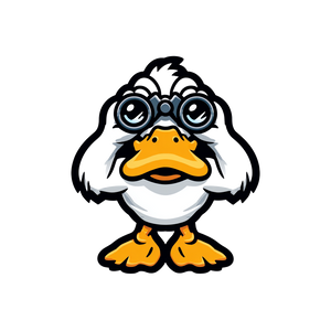 Goose With Binoculars Vinyl Car Decal Sticker – Waterproof & UV-Resistant 3.4133333333333336"