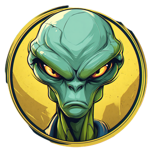 Retro Alien Avatar Vinyl Car Decal Sticker – Waterproof & UV-Resistant 3.4133333333333336"