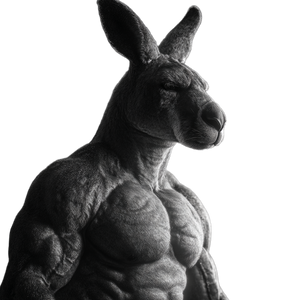Muscular Gym Kangaroo Vinyl Car Decal Sticker – Waterproof & UV-Resistant 3.4133333333333336"