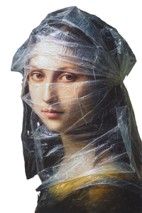 Wrapped Mona Lisa Vinyl Car Decal Sticker – Waterproof & UV-Resistant 8.96"