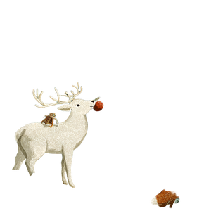 Christmas Deer Scene Vinyl Car Decal Sticker – Waterproof & UV-Resistant 3.4133333333333336"