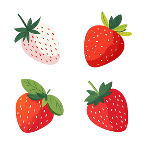Cute Strawberry Clipart Vinyl Car Decal Sticker – Waterproof & UV-Resistant 6.826666666666667"
