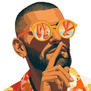 Smirking Buzzcut Guy Vinyl Car Decal Sticker – Waterproof & UV-Resistant 3.4133333333333336"