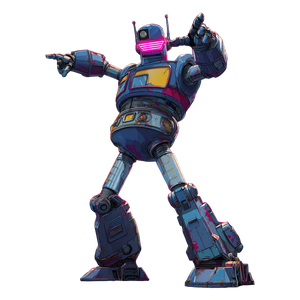 Retrofuturistic Dancing Robot Vinyl Car Decal Sticker – Waterproof & UV-Resistant 3.4133333333333336"