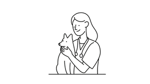 Vet Woman Illustration Vinyl Car Decal Sticker – Waterproof & UV-Resistant 5.4