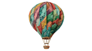 Colorful Hot Air Balloon V4 Vinyl Car Decal Sticker – Waterproof & UV-Resistant 2.72"
