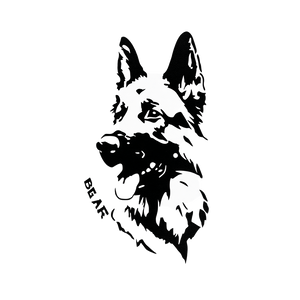 German Shepherd Stencil Vinyl Car Decal Sticker – Waterproof & UV-Resistant 3.4133333333333336"