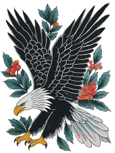 Eagle Tattoo Flash Vinyl Car Decal Sticker – Waterproof & UV-Resistant 8.213333333333333"