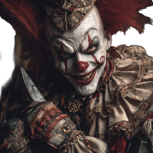 Horror Clown V2 Vinyl Car Decal Sticker – Waterproof & UV-Resistant 3.4133333333333336"
