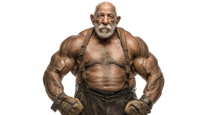 Aged Bodybuilder Brute Vinyl Car Decal Sticker – Waterproof & UV-Resistant 2.72"