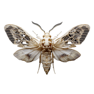 Bone Hawkmoth Wings Vinyl Car Decal Sticker – Waterproof & UV-Resistant 3.4133333333333336"