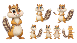 Pixar Chipmunk Design Vinyl Car Decal Sticker – Waterproof & UV-Resistant 2.72"