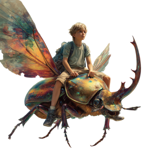 Boy On Beetle Vinyl Car Decal Sticker – Waterproof & UV-Resistant 3.4133333333333336" Boy On Beetle Vinyl Car Decal Sticker – Waterproof & UV-Resistant 3.4133333333333336"