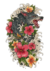 Wolf Tattoo Design V10 Vinyl Car Decal Sticker – Waterproof & UV-Resistant 4.32"