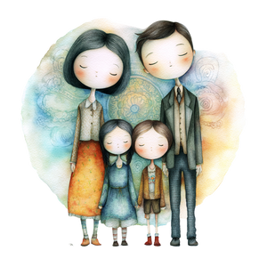 Watercolor Family Vinyl Car Decal Sticker – Waterproof & UV-Resistant 3.4133333333333336" Watercolor Family Vinyl Car Decal Sticker – Waterproof & UV-Resistant 3.4133333333333336"