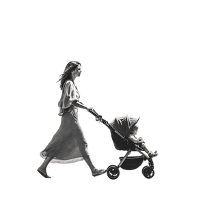 Stylish Mother Strolling Vinyl Car Decal Sticker – Waterproof & UV-Resistant 6.826666666666667"
