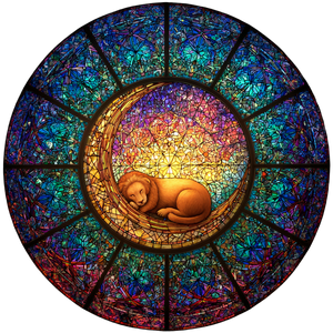 Lion In Moonlight Vinyl Car Decal Sticker – Waterproof & UV-Resistant 6.826666666666667"