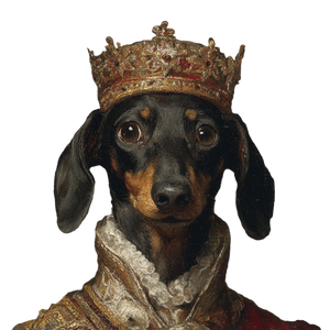 Royal Dachshund Vinyl Car Decal Sticker – Waterproof & UV-Resistant 3.4133333333333336"
