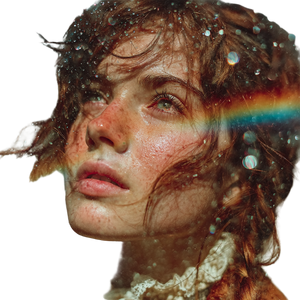 Rainbow Girl Joy Vinyl Car Decal Sticker – Waterproof & UV-Resistant 3.4133333333333336"