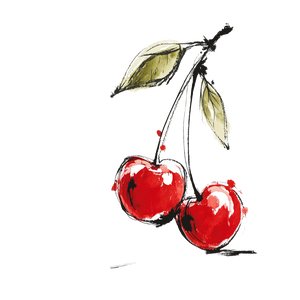 Cherries With Leaf Vinyl Car Decal Sticker – Waterproof & UV-Resistant 3.4133333333333336" Cherries With Leaf Vinyl Car Decal Sticker – Waterproof & UV-Resistant 3.4133333333333336"
