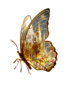 Glass Butterfly Paris Vinyl Car Decal Sticker – Waterproof & UV-Resistant 4.1066666666666665"