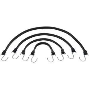 Ultimate EPDM Rubber Bungee Cord Set| 10PC Length Variety| Zinc Plated Hooks| Indoor & Outdoor Use Ultimate EPDM Rubber Bungee Cord Set| 10PC Length Variety| Zinc Plated Hooks| Indoor & Outdoor Use