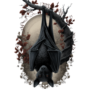 Gothic Bat T-Shirt Vinyl Car Decal Sticker – Waterproof & UV-Resistant 3.4133333333333336"