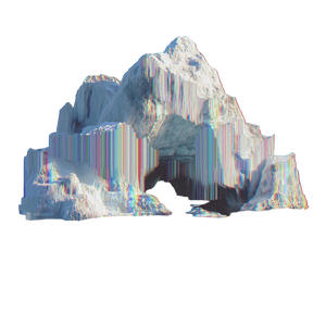 Glitching Iceberg Triton Vinyl Car Decal Sticker – Waterproof & UV-Resistant 3.4133333333333336"