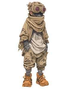 Desert Cyberpunk Child Vinyl Car Decal Sticker – Waterproof & UV-Resistant 8.213333333333333"
