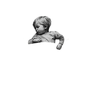 Sleeping Toddler Sketch Vinyl Car Decal Sticker – Waterproof & UV-Resistant 3.4133333333333336"