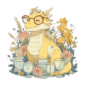 Cute Glasses Dragon Vinyl Car Decal Sticker – Waterproof & UV-Resistant 3.4133333333333336"