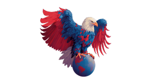 Eagle On Globe Vinyl Car Decal Sticker – Waterproof & UV-Resistant 2.72"