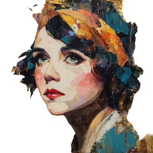1920S Female Portrait Vinyl Car Decal Sticker – Waterproof & UV-Resistant 3.4133333333333336"