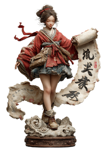 Spell-Casting Figurine Vinyl Car Decal Sticker – Waterproof & UV-Resistant 4.32"