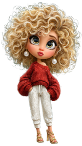 Whimsical Cartoon Girl V6 Vinyl Car Decal Sticker – Waterproof & UV-Resistant 9.706666666666667"