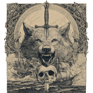 Wolf With Skull Vinyl Car Decal Sticker – Waterproof & UV-Resistant 3.4133333333333336" Wolf With Skull Vinyl Car Decal Sticker – Waterproof & UV-Resistant 3.4133333333333336"