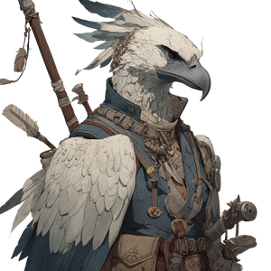 Veteran Aarakocra Mercenary Vinyl Car Decal Sticker – Waterproof & UV-Resistant 3.4133333333333336"